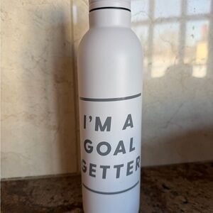 White Motivational Water Bottle
